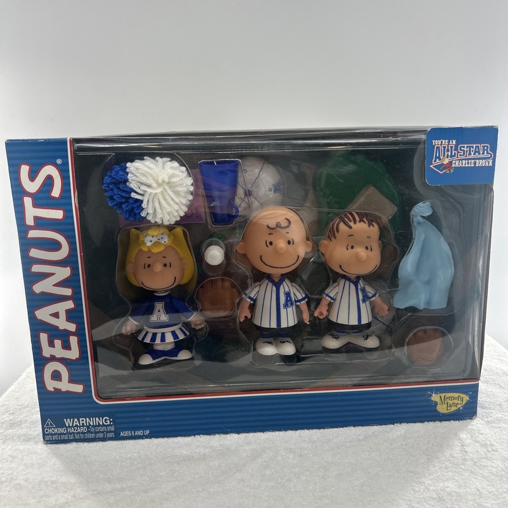 Peanuts You're An All Star Charlie Brown 2003 Figure Collection Memory Lane NIB